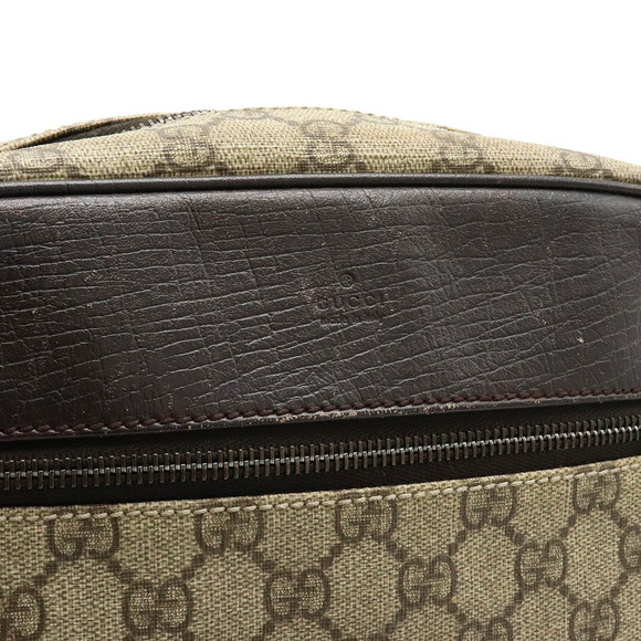 GUCCI Gucci GG Supreme Plus Shoulder Bag Pochette PVC Leather Khaki Beige Bro... - Picture 8 of 8